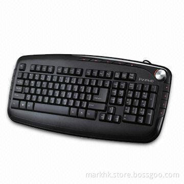 Multimedia Keyboard with Ergonomics Design, Sensitive Feedback and 10 Million Key Strokes Lifespan